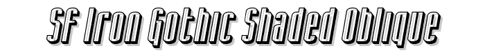 SF Iron Gothic Shaded Oblique font